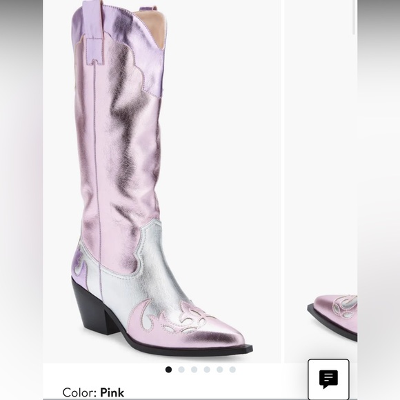 AZELEA WANG Hendrix Knee High Western Boot - Picture 1 of 3